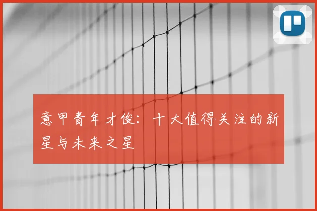 意甲青年才俊：十大值得关注的新星与未来之星